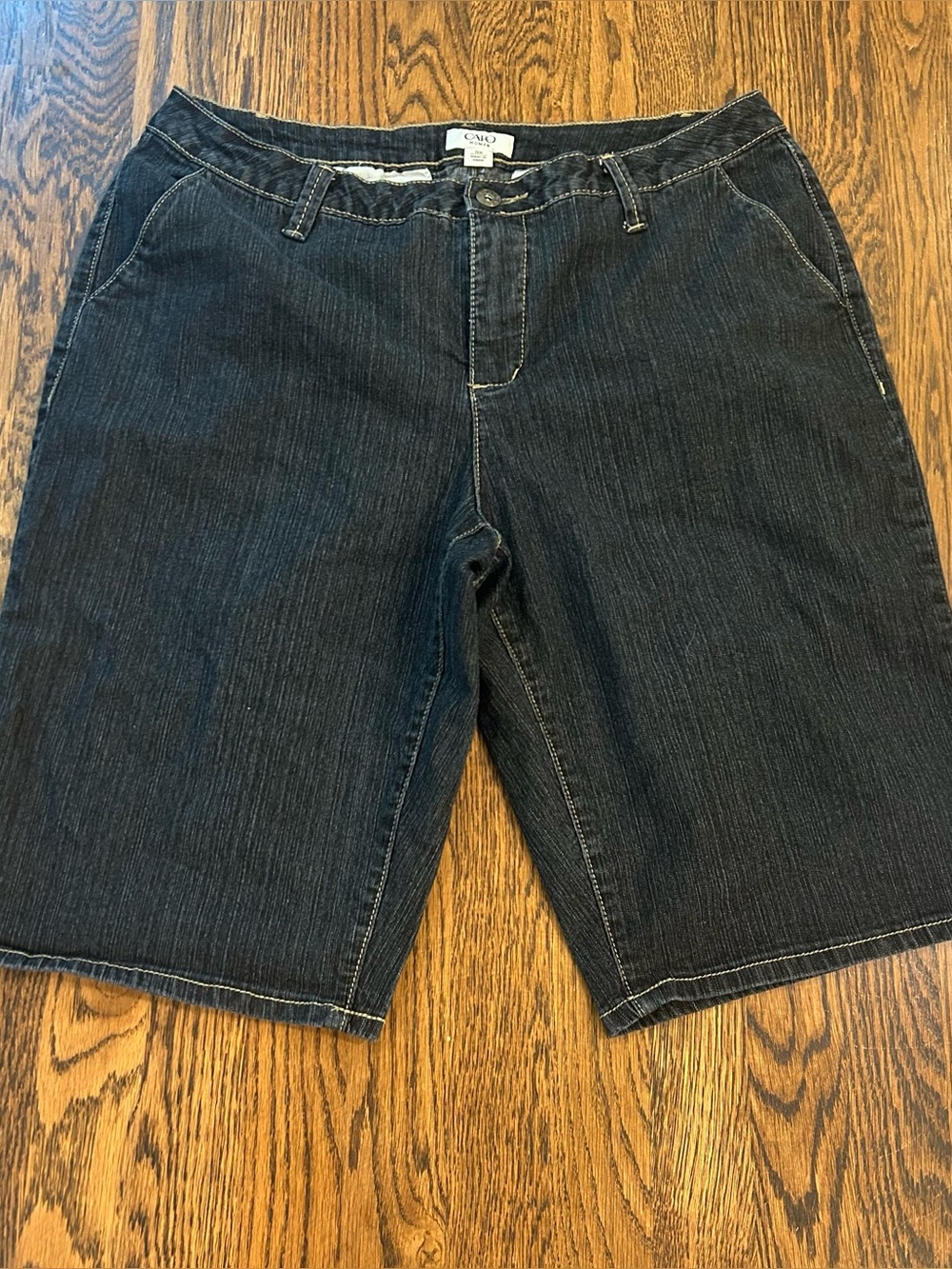 Cato Woman Dark Wash Denim Bermuda Shorts Size 16W